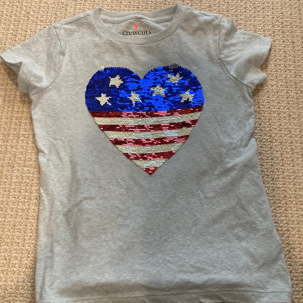 Crewcuts flip sequin tee size 8